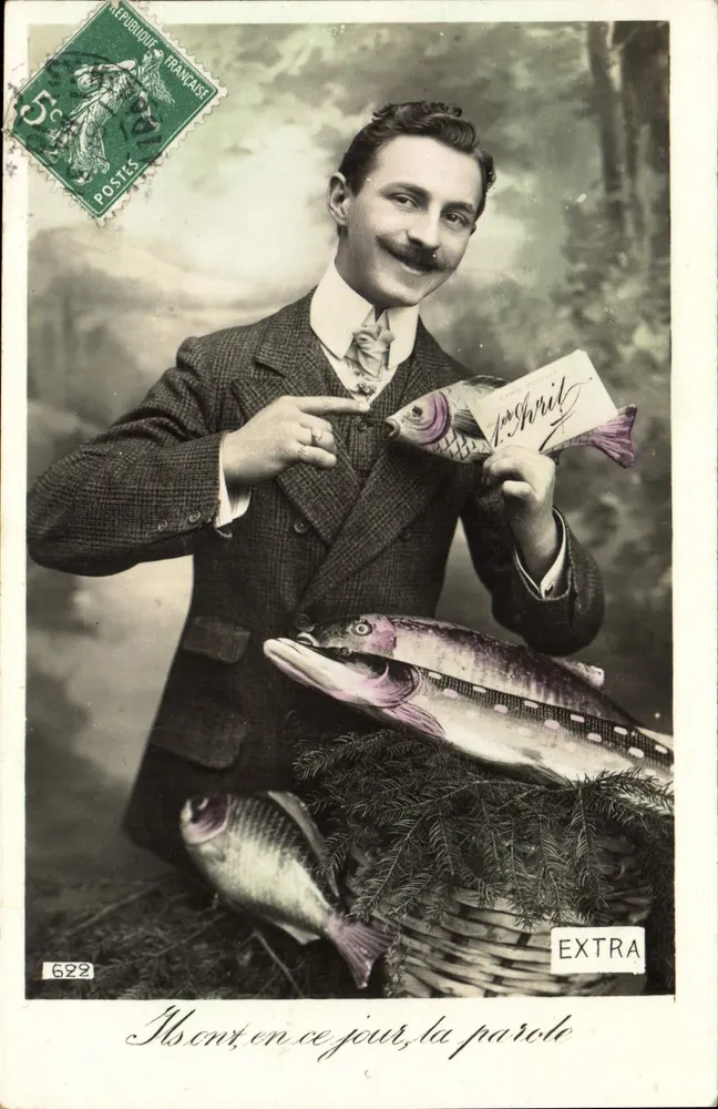 Fischer mit Fischen — extra — unbekannter Verlag, Nr. 622 - Vorderseite