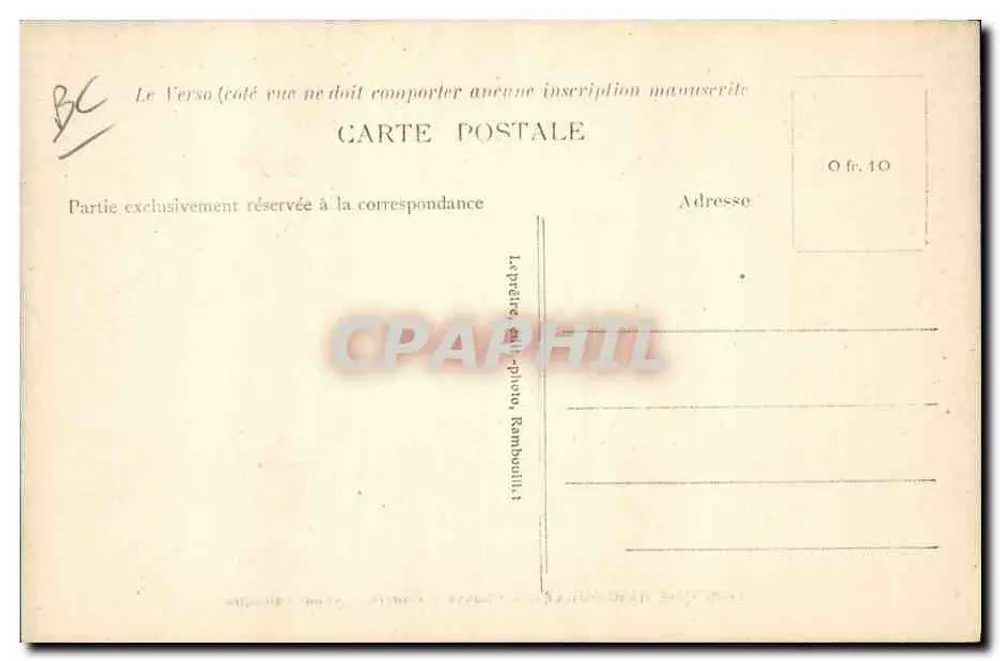 Forêt de Rambouillet — Jagd — Vor dem Angriff — Lepêtre, Rambouillet - Rückseite