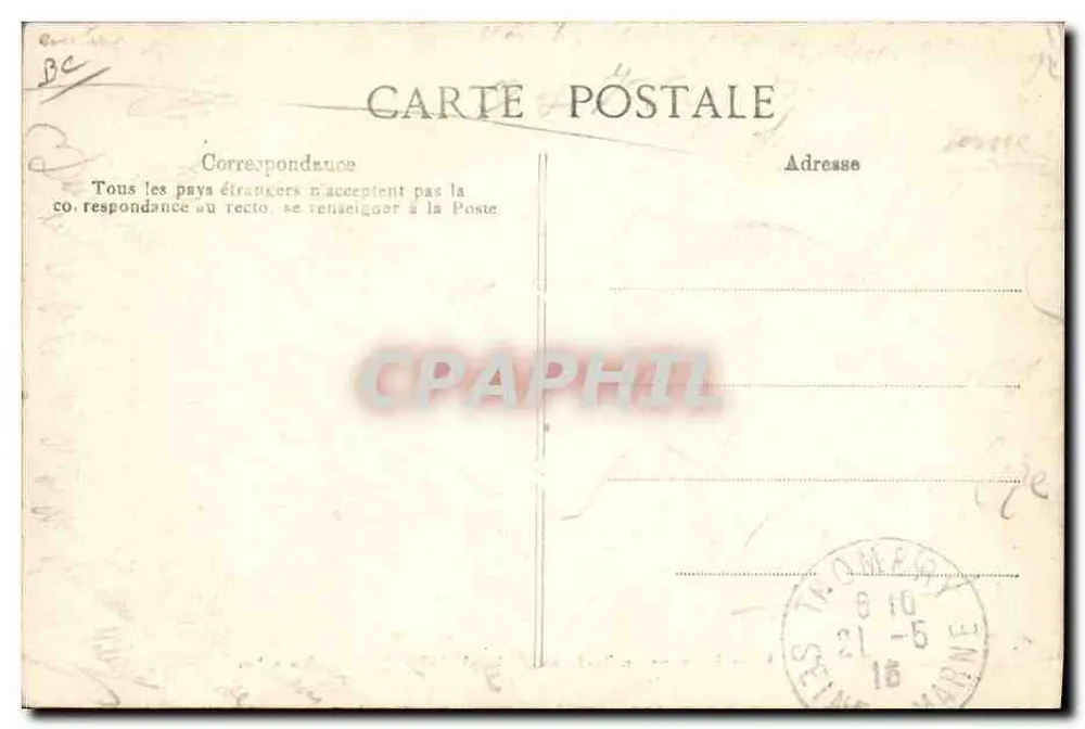 Jagd auf Hunde in der Forêt de FONTAINEBLEAU — Ein Relais — E.P.D. n°13 - Rückseite