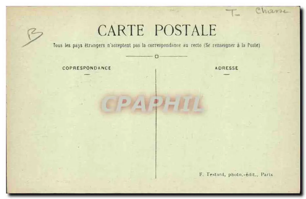 Abadia dos VAUX-de-CERNAY — Um dia de caça à cavalo — E. M. n°2193 - Verso