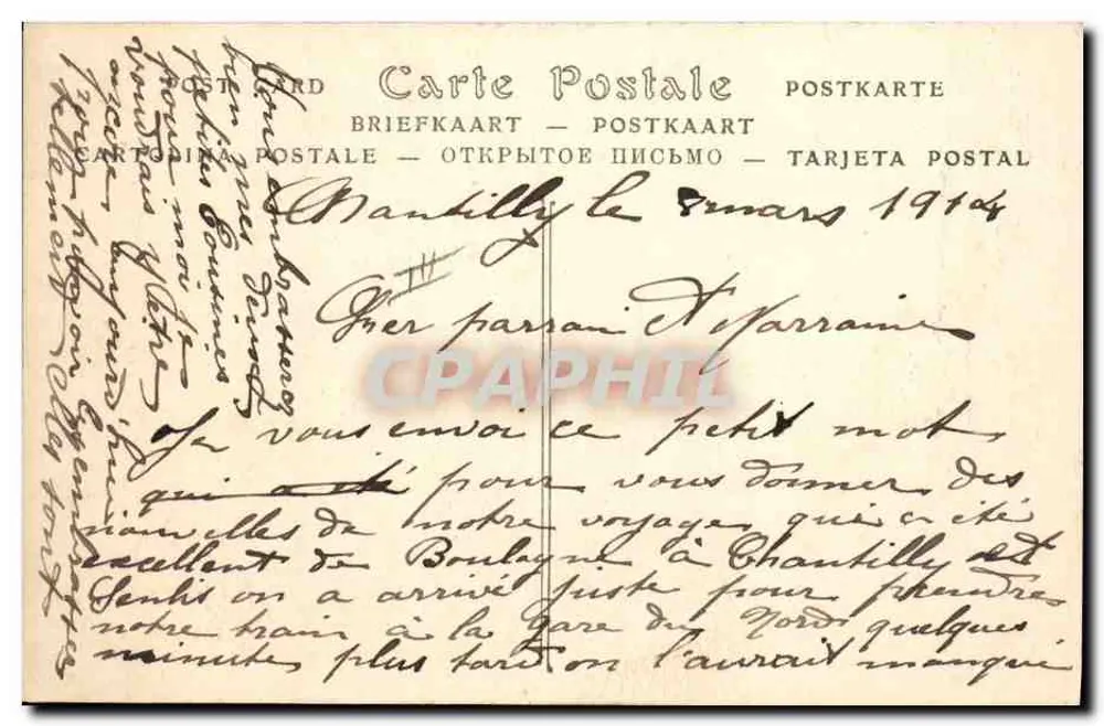 Chantilly — Ausgang der Jagdgesellschaft — ND-Phot. n°57 - Rückseite