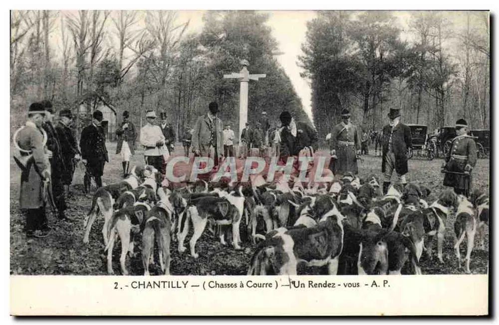 Chantilly — Jagd — Ein Treffen — A. P. - Vorderseite