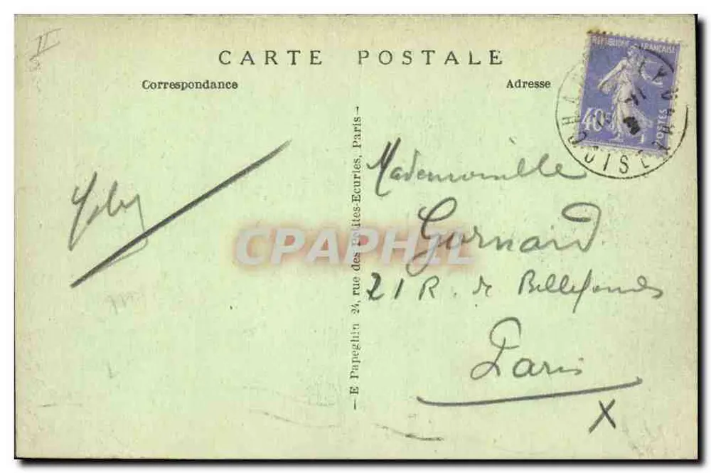 Chantilly — Jagd — Le Bât l'eau — A.P. - Rückseite