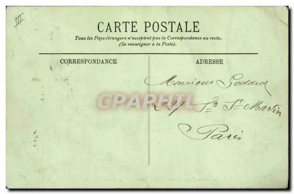 Compiègne — Caça à cavalo — O Cervo atravessando o rio — LL. - Verso