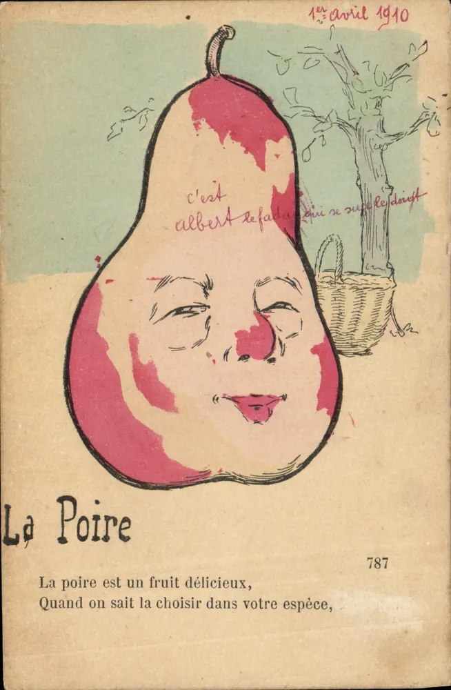La Poire — caricatura de Albert Defauchier — editor desconocido, n° 787 - Anverso
