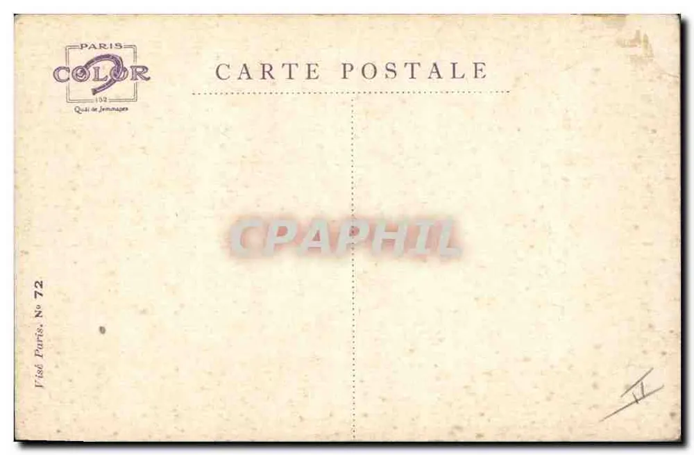 Kind mit Rosenstrauß — Frohe Neujahr — Paris Color, Nr. 72 - Rückseite