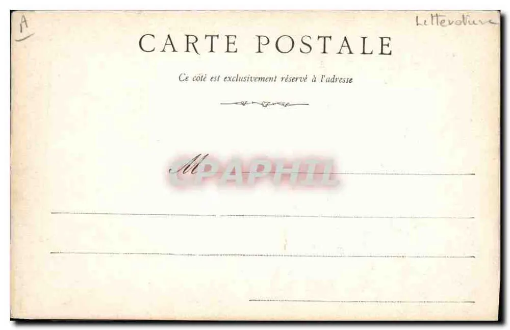 Portret Lamartine — Mâcon, le — wydawca nieznany, numer serii nie widoczny - Rewers
