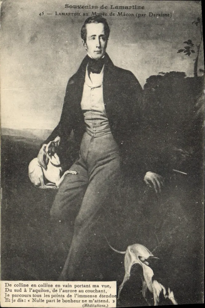 Lamartine am Museum von Mâcon — (von Decaisne) — Serie 45 — Erinnerungen an Lamartine - Vorderseite