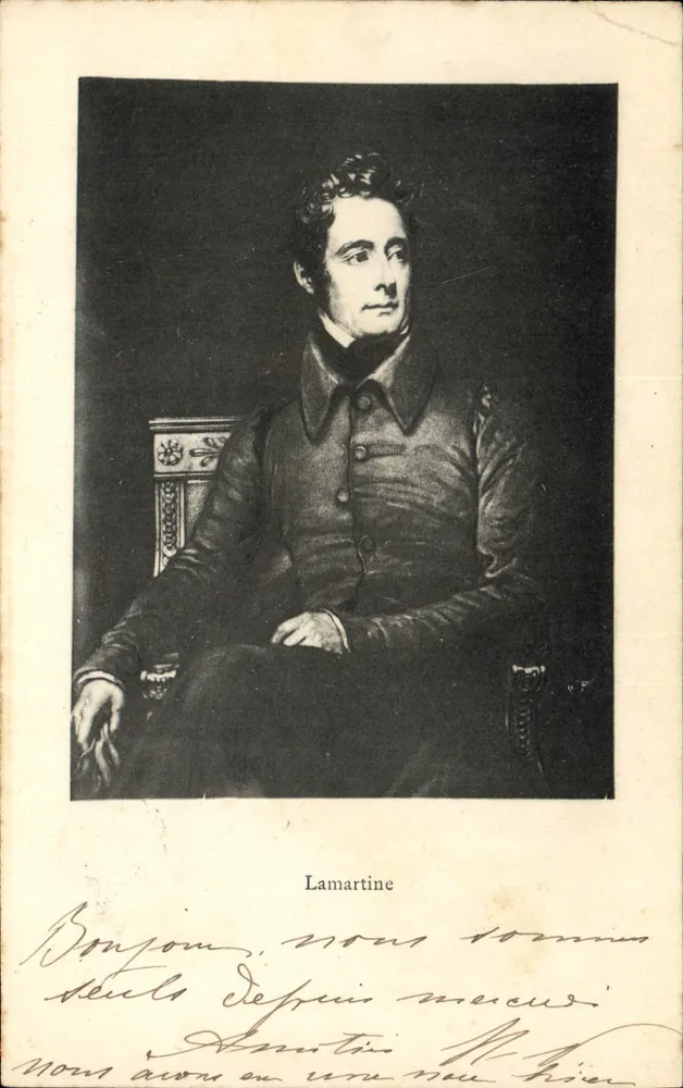 Retrato de Lamartine — editor desconhecido, número de série não visível - Frente