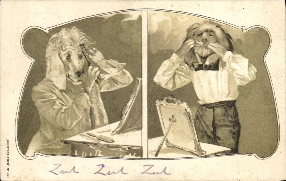 Animais em traje humano — Zut Zut Zut — Künstlerleben n° 921 - Frente