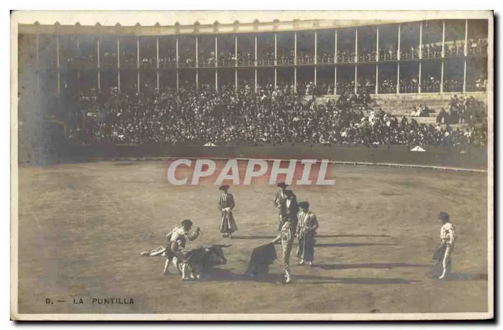 La Puntilla — Corrida de touros — Editor B. n° B - Frente