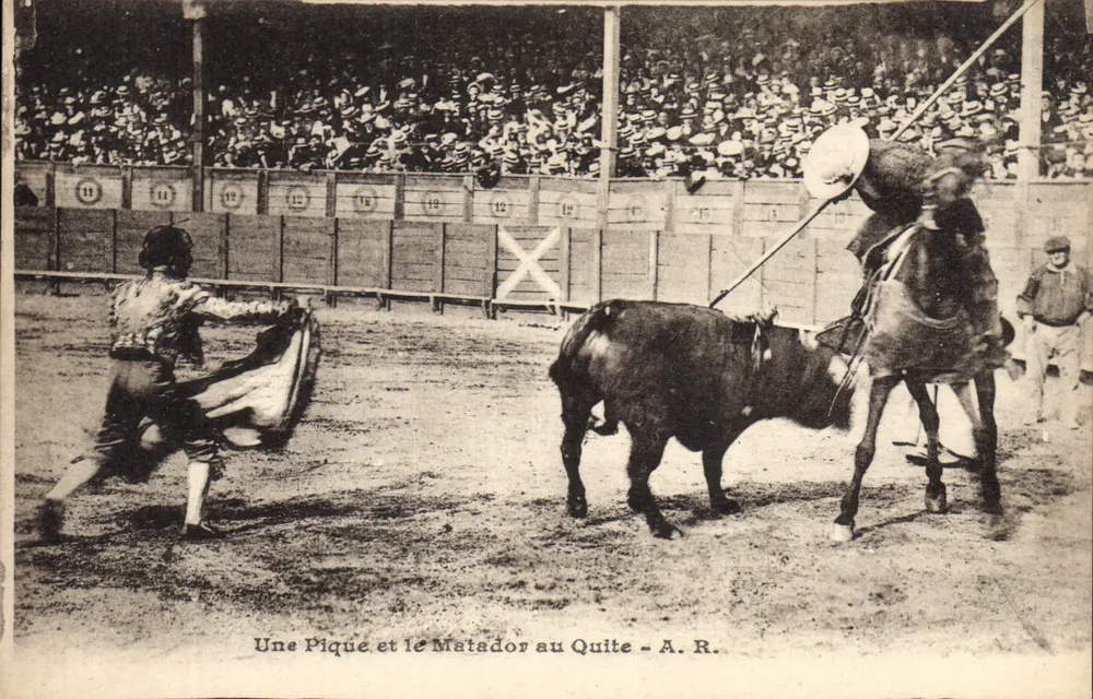 Eine Pique und der Matador in Quito — A. R. - Vorderseite