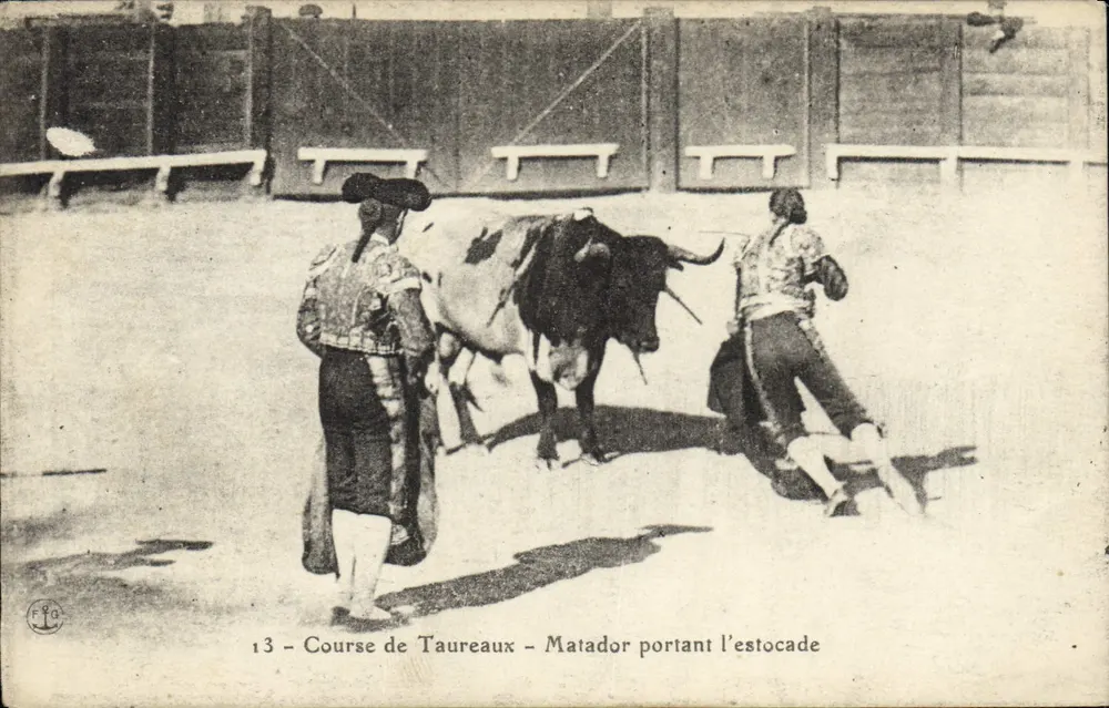 Stierkampf — Matador mit der Estocade — FPG - Vorderseite