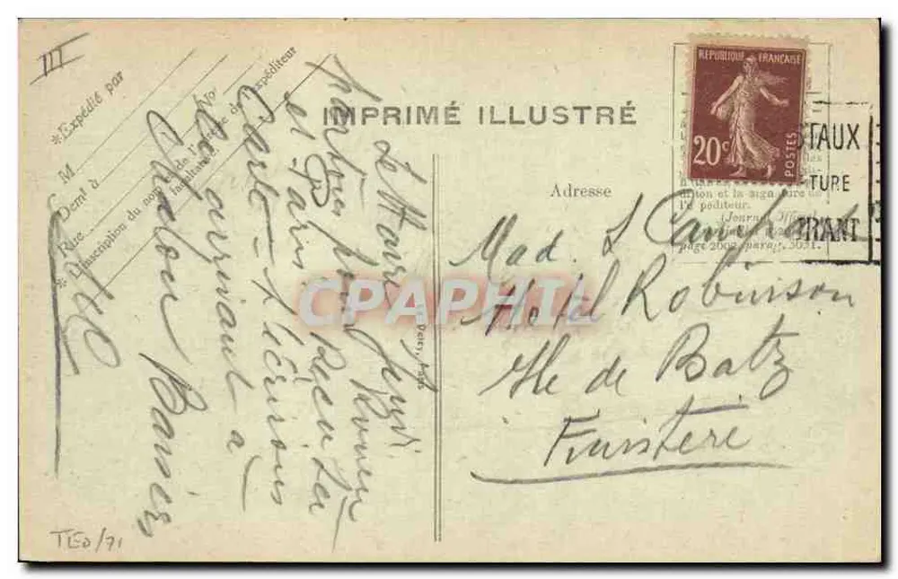 레 Havre — "Paris" 호선 — G. F., Le Havre - 뒷면
