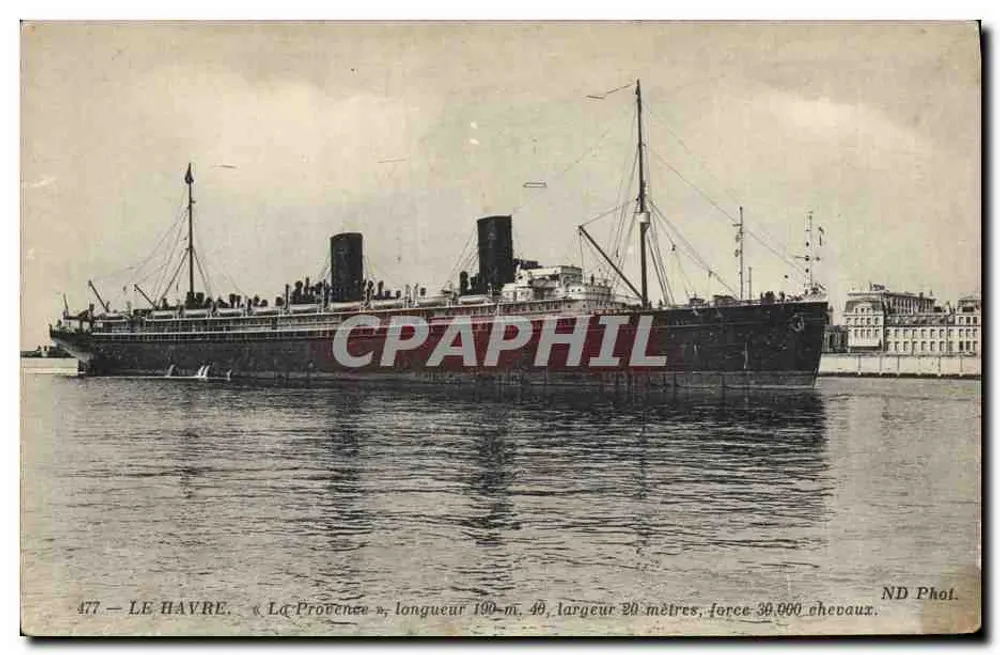 Le Havre — Der Dampfer « La Provence » — ND Phot. - Vorderseite