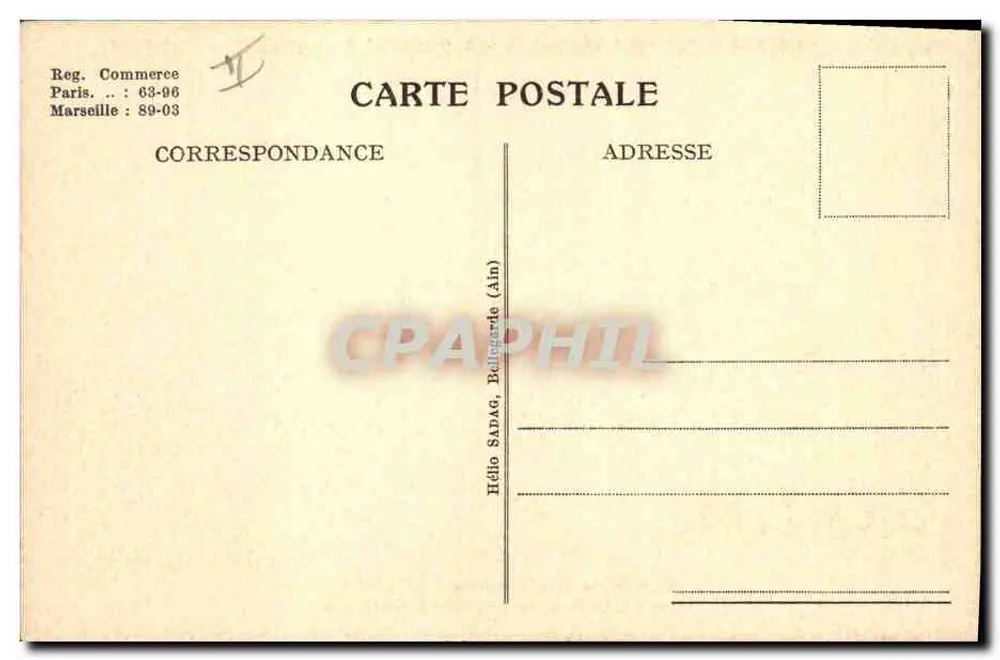 Dampfschiff mit 2 Propellern "PLATA" — Schnellfahrtlinie Marseille, Dakar, Brasilien — Société Générale de Transports Maritimes à Vapeur, Marseille - Rückseite