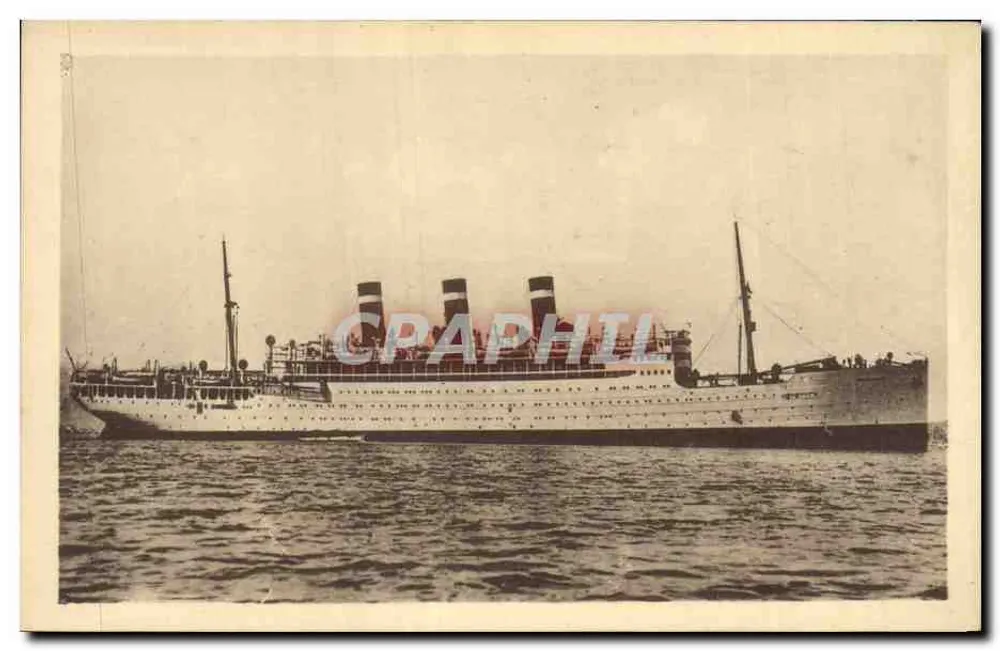 Dampfschiff — Compagnie Française de Navigation à Vapeur Cyp. Fabre — Serie Providence - Vorderseite