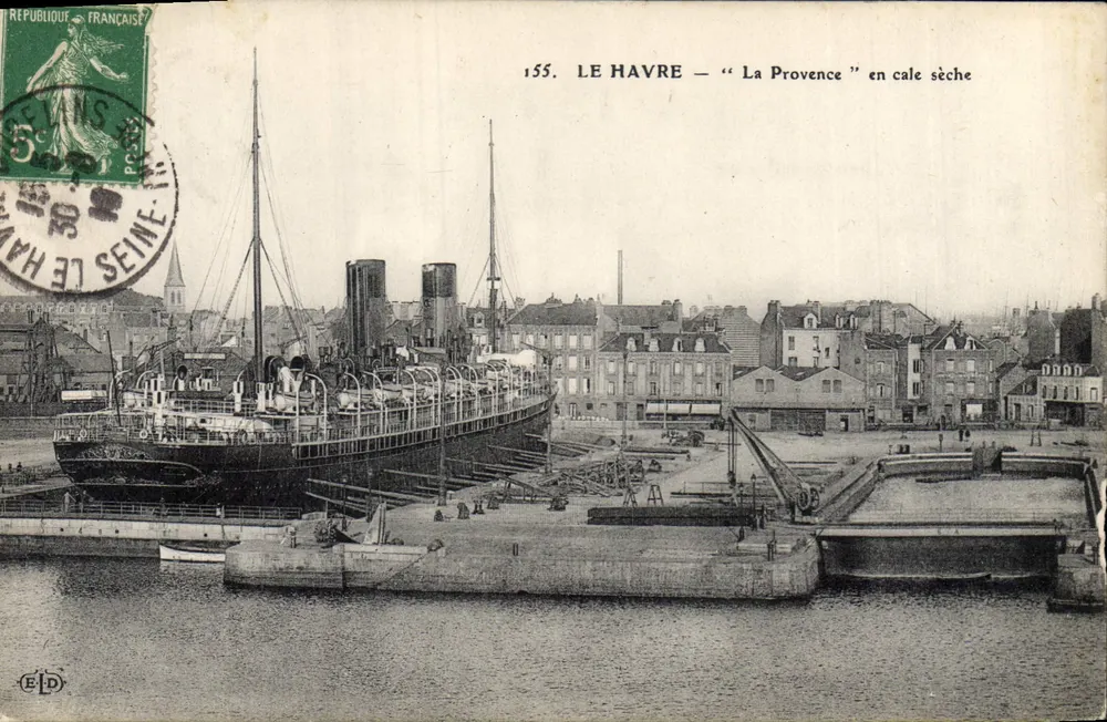 Le Havre — "La Provence" im Trockendock — ELD, Nr. 155 - Vorderseite