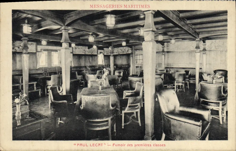 Raucherzimmer der ersten Klasse — "PAUL LECAT" — Messageries Maritimes - Vorderseite