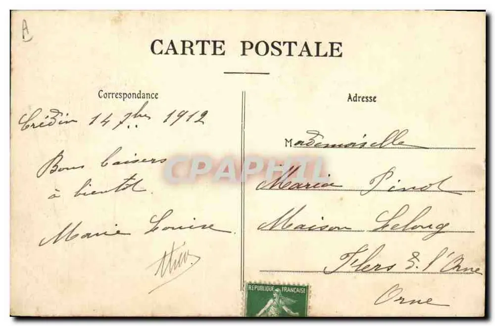 Lit-clos à étage - A descida do Paraíso - Bretanha - Coleção E. Hamonic, St-B. - Verso