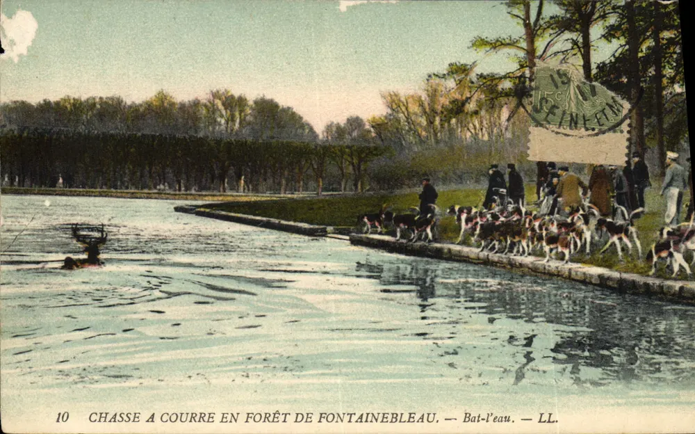 Jagd auf der Jagd in der Forêt de Fontainebleau — Bat-l'eau — LL. — Verlag LL. — N° 10 - Vorderseite