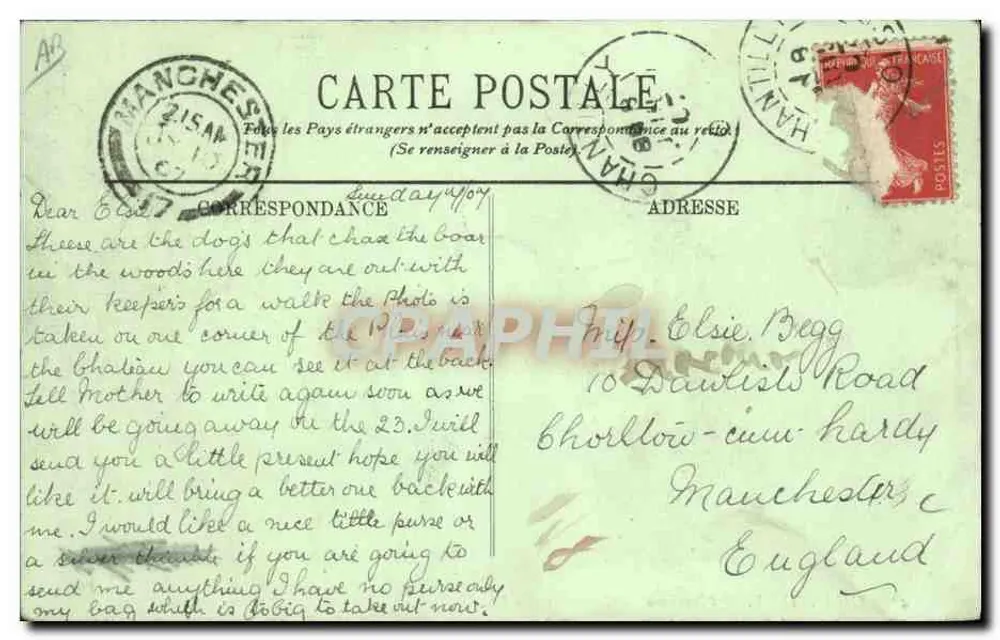 Chantilly — Promenade de la Meute — LL. Sister. Emily. - Rückseite
