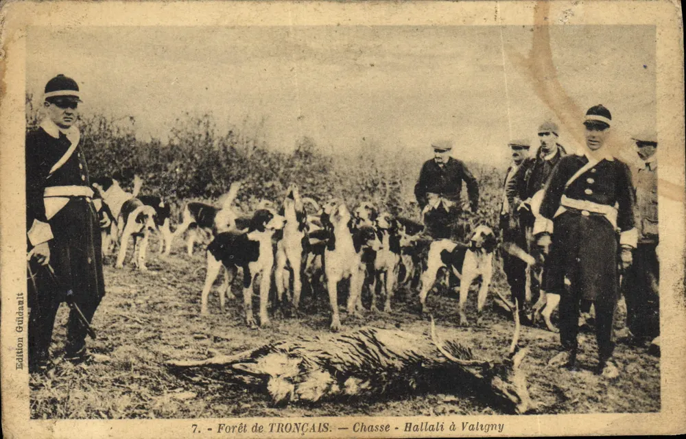 Forêt de Tronçais — Chasse à l'hermine — Édition Guidault - Vorderseite