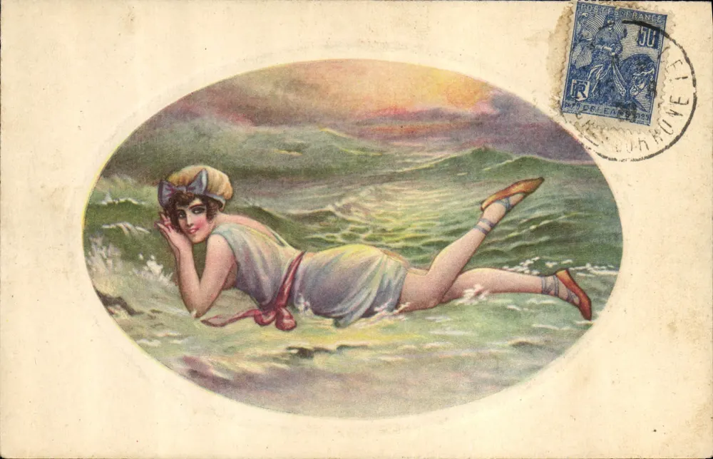Frau, die im Meer liegt — Kunstausgaben — Verlag EDIZIONI D'ARTE - Vorderseite