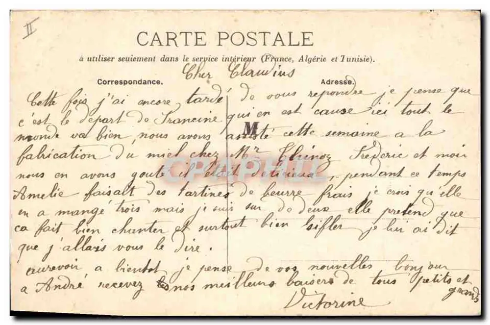 Madame A. de Lamartine — retrato gravado — HRM MACON - Verso