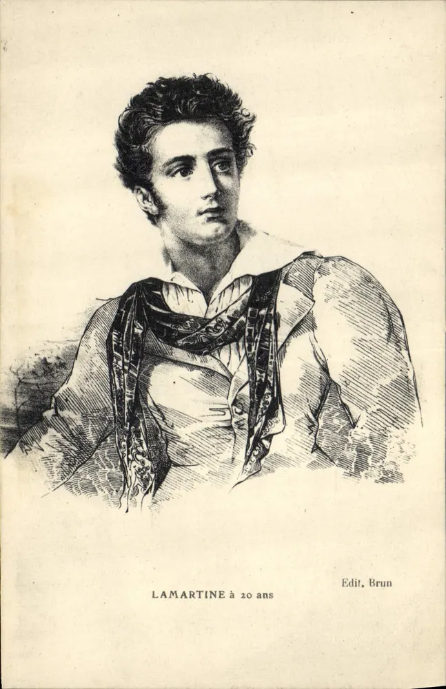 Lamartine aos 20 anos — Editor Brun, número de série não visível - Frente