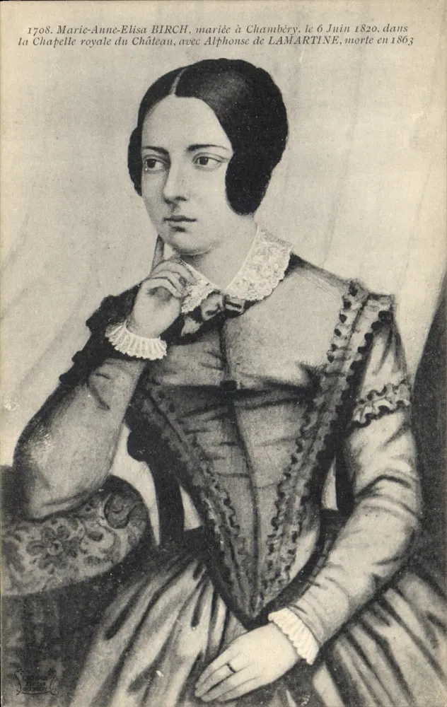 Marie-Anne-Elisa BIRCH — verheiratet in Chambéry am 6. Juni 1820, gestorben 1863 — Verlag Cliché Paris - Vorderseite