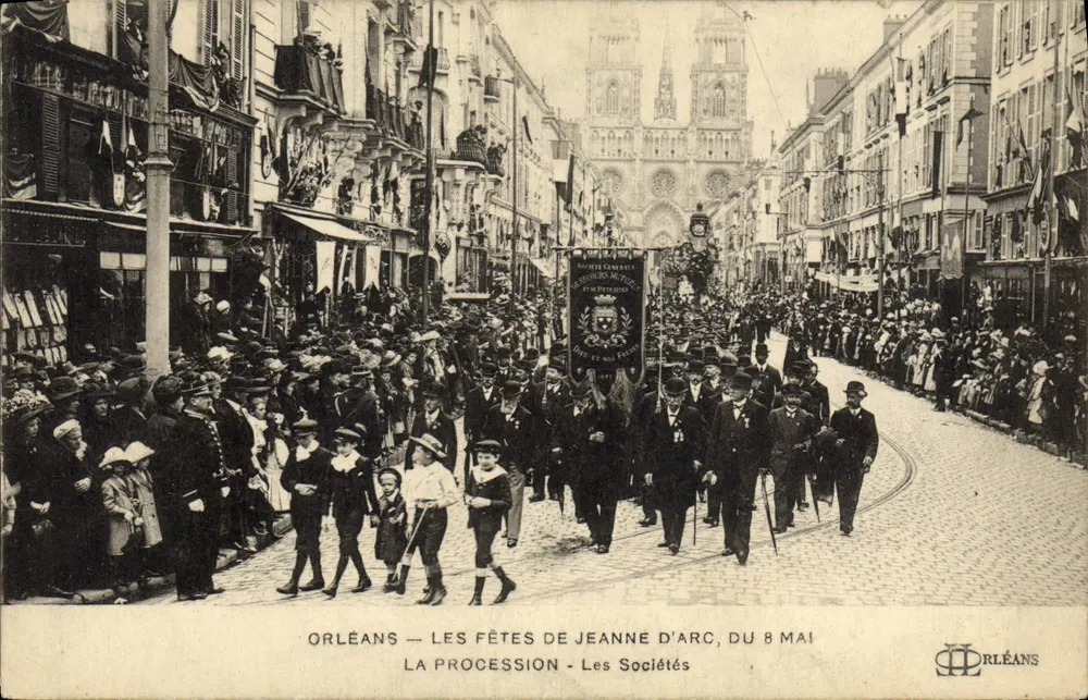 Orléans — Die Feierlichkeiten für Jeanne d'Arc am 8. Mai — Die Prozession — Die Gesellschaften - Vorderseite
