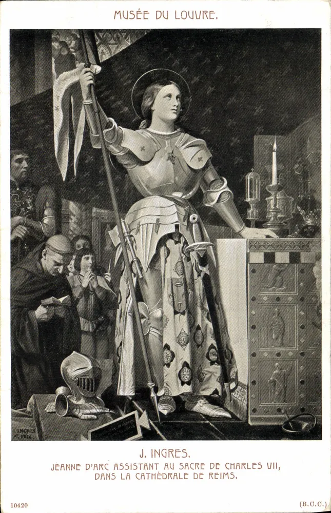 Joana d'Arc assistente no sacrifício de Carlos VII — Museu do Louvre — J. Ingres, n° 10420 - Frente
