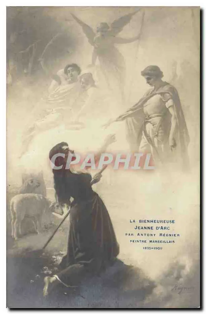 Jeanne d'Arc — Die Selige — von Antony Régnier, Maler aus Marseille (1835-1909) - Vorderseite