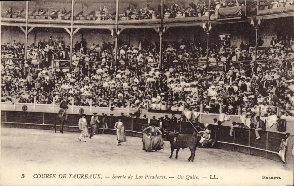 Stierkampf — Suerte de los Picadores — Ein Quite — LL. — Selecta - Vorderseite