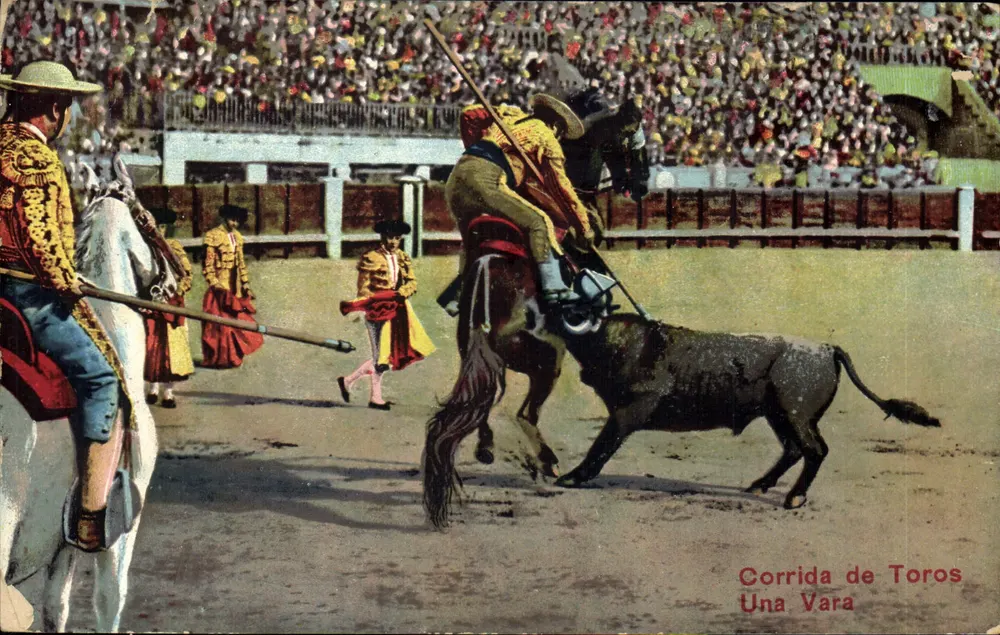 Corrida de Toros — Una Vara — editor no visible - Anverso