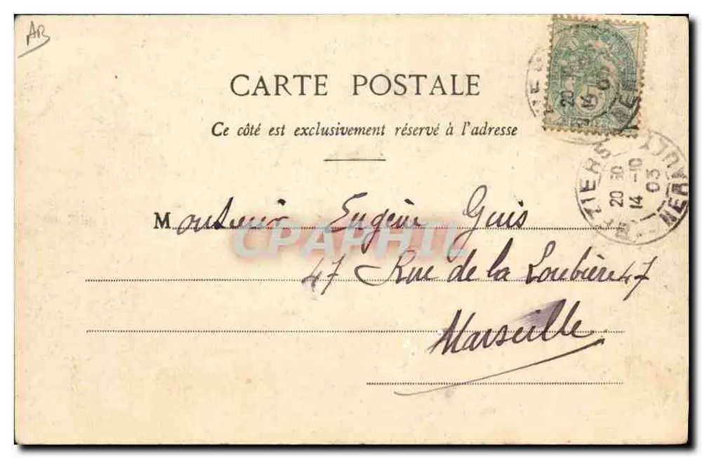 Abriènes de Béziers — Le Jeu des Piques — M. P., Phot. (Unterschrift Gavray) - Rückseite