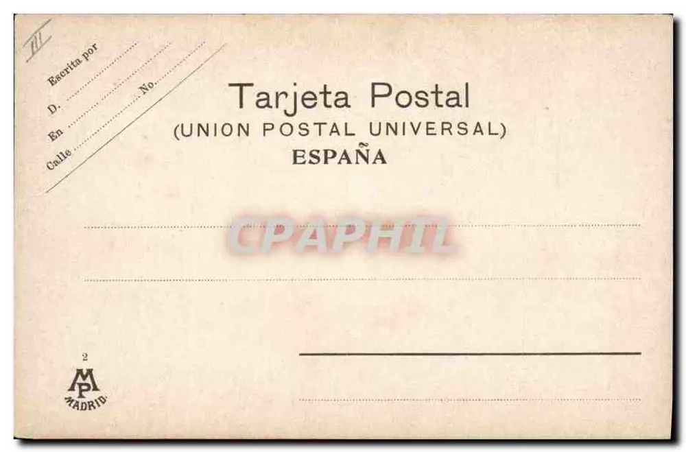 Paseo de Cuadrillas — Arènes de Séville — União Postal Universal, Madrid - Verso
