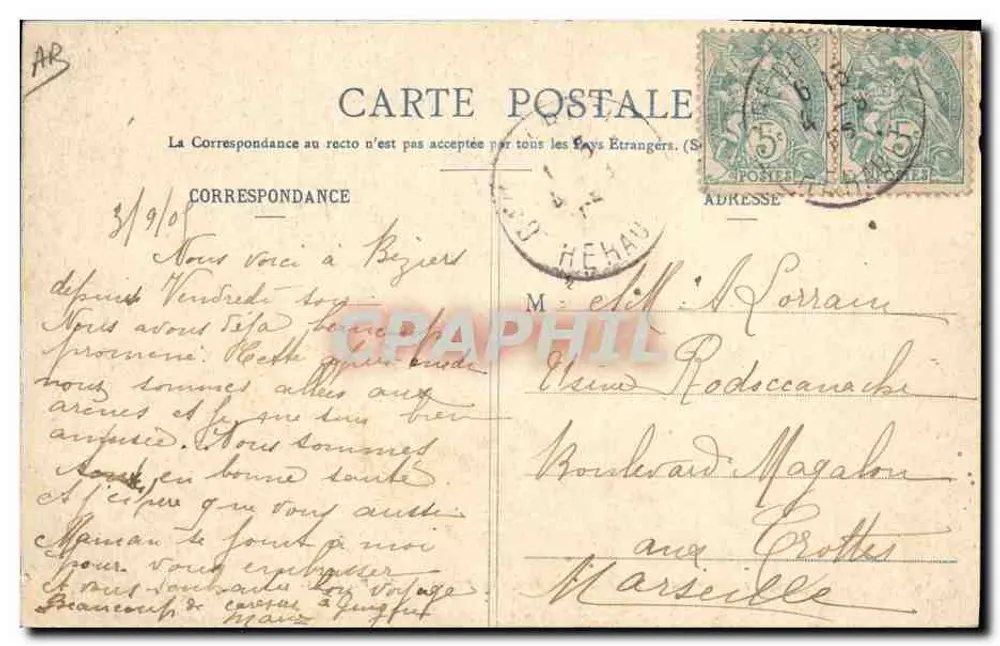 Arènes de Béziers — Das Spiel der Lanzen — M. P., phot. - Rückseite