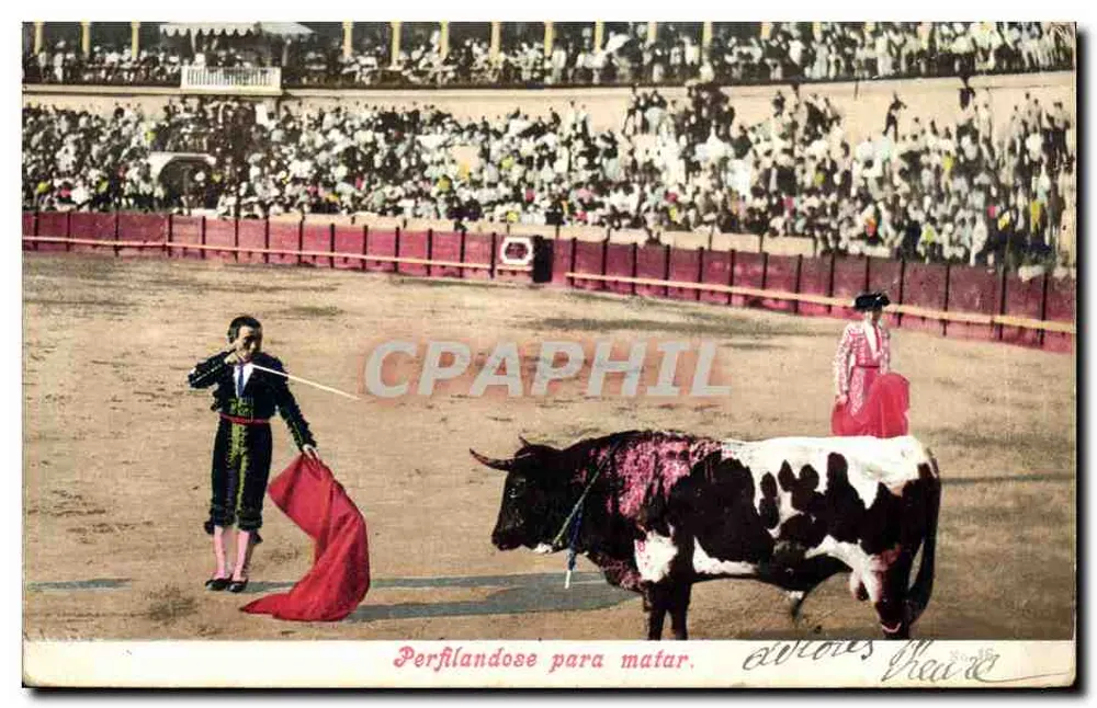 Torero e touro em uma arena — edição Purger & Co. n°3244 - Frente