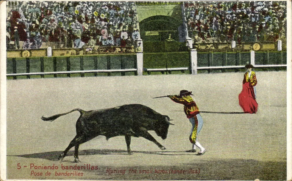 Corrida de toros — Banderillen-Setzung — Corrida de Toros Nr. 71 m. - Vorderseite
