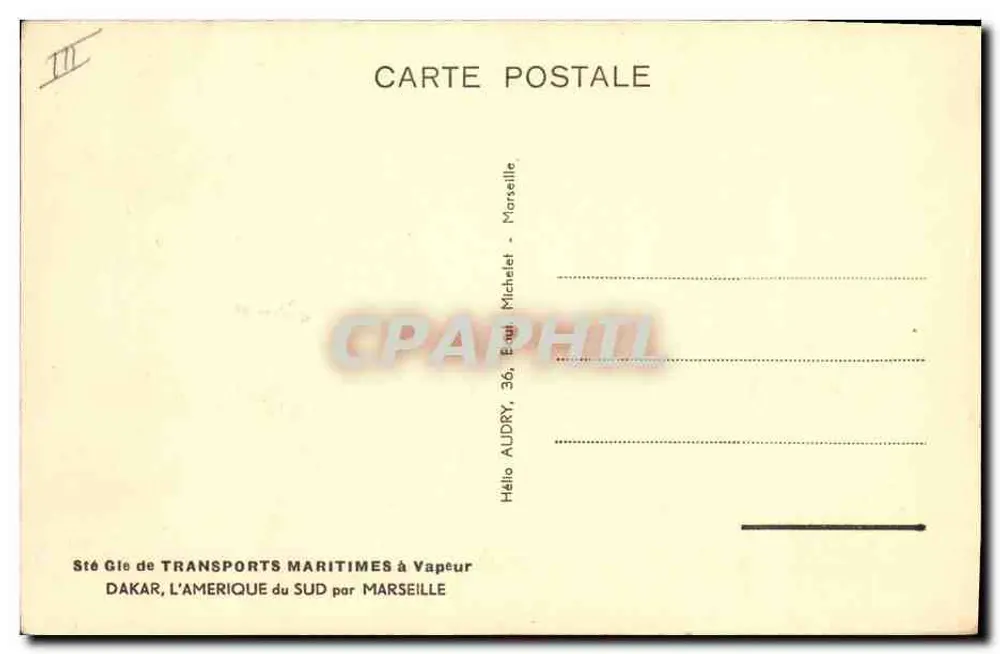 O navio de passageiro "Provence" — 20.000 toneladas — S.G.T.M. - Verso