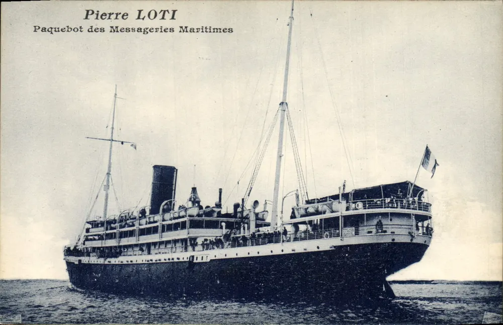 Dampfschiff Pierre LOTI — Messageries Maritimes — Verlag Bouchelly, Marseille - Vorderseite