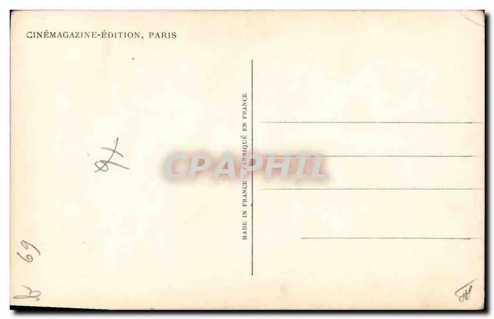Marlène Dietrich — retrato em preto e branco — Cinémagazine-Édition, Paris, n° 983 - Verso