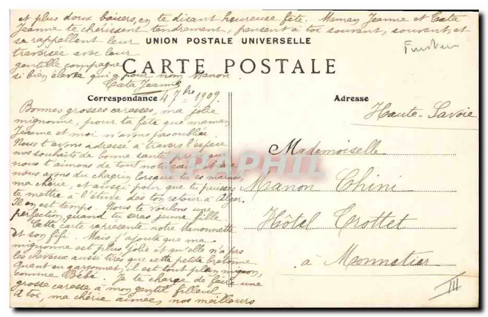 Mädchen und Gás von Plougastré-Daoulas — Sammlung Villard, Quimper - Rückseite