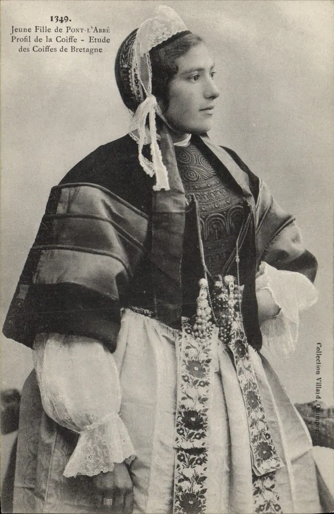 Junge Frau aus Pont-l'Abbé — Studie der bretonischen Kopfbedeckungen — Collection Villard, Orléans - Vorderseite