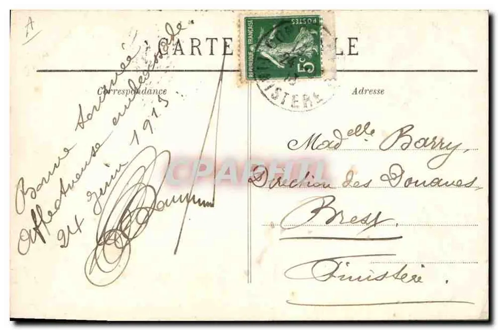 Jovem Menina de Concarneau — Estudo das Luvas de Bretanha — Coleção Villard, Quimper, n°1282 - Verso