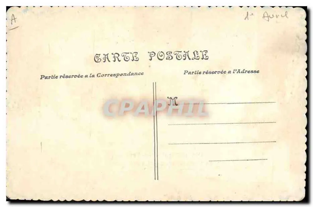Fisch — 1. April — Humorvolle Ansichtskarte - Rückseite