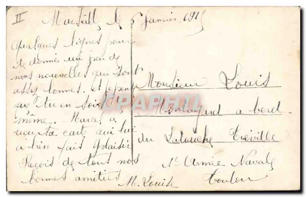 Sir Baudricourt de Vaucouleurs übergibt das Kommando an Jeanne d'Arc — Lacroix Phot. Nr. 596 - Rückseite