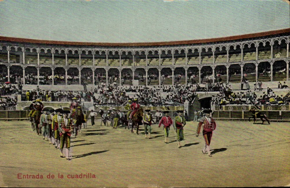 Entrada de la cuadrilla — scène de corrida dans un arène — éditeur non visible - Vorderseite